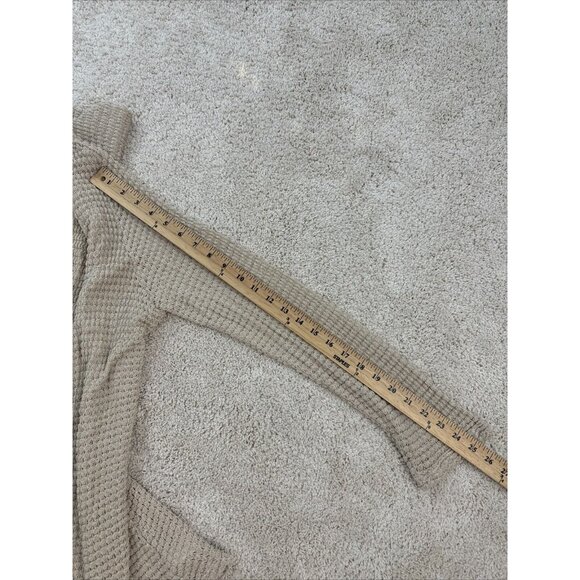 ColdWater Creek Sweater Cardigan Duster Womans 1X 18 Open Front Tan Stretch Knit - Picture 14 of 16